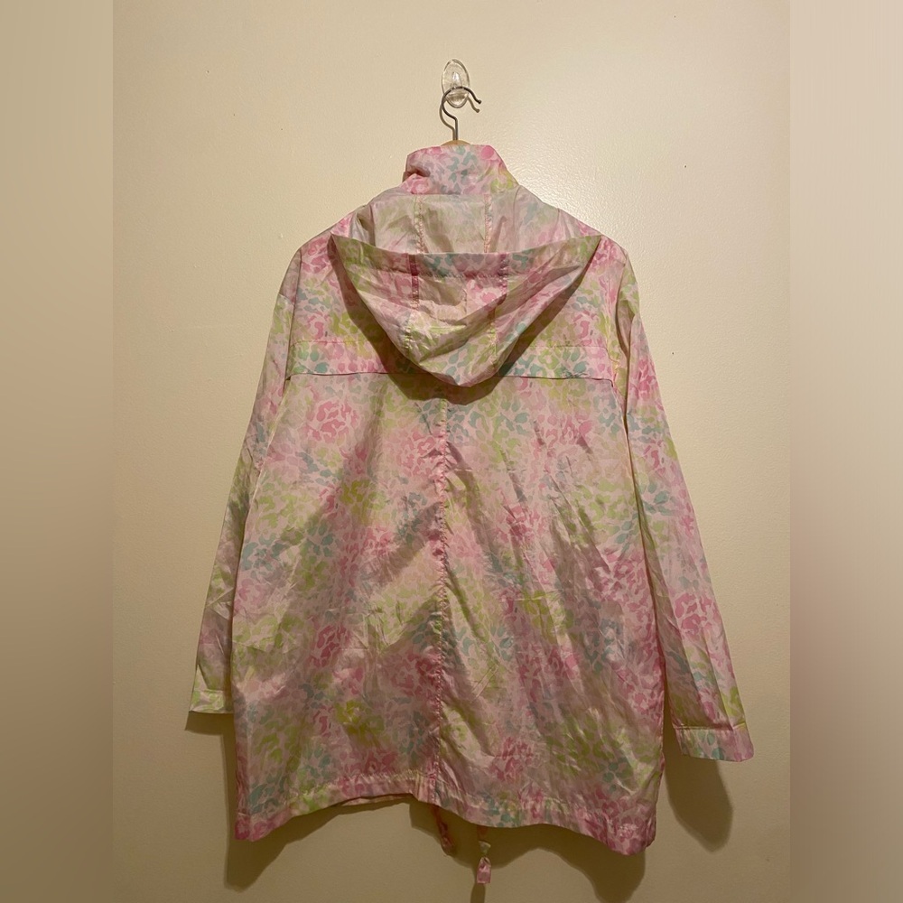 ASOS Pink and Green Animal Print Utility Jacket. Size 4 - Picture 4 of 9